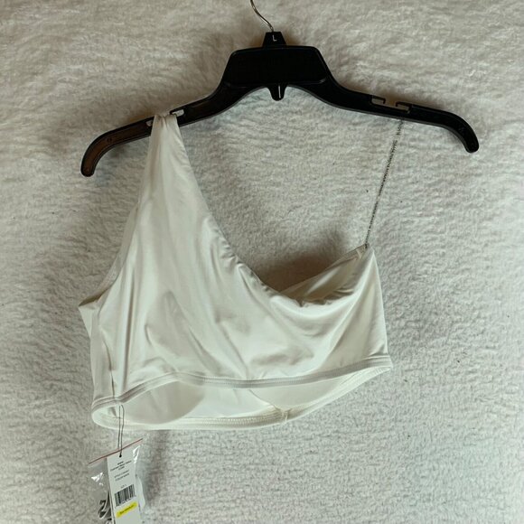 Carmen Marc Valvo Women's One Shoulder Twisted Tie Bikini Swim Top Sz M NWT 9945 - Picture 6 of 8